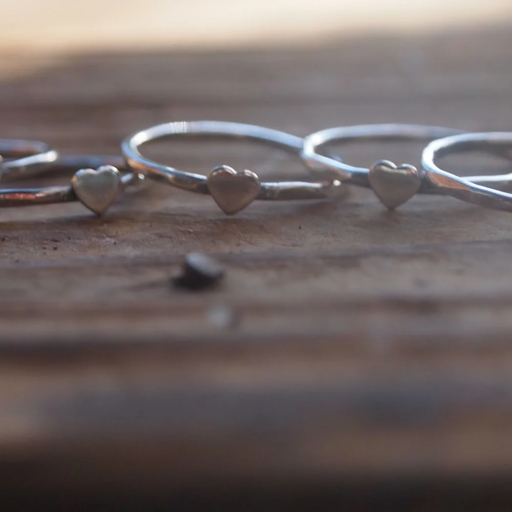Heart Stacking Rings Set - Picture 7 of 11
